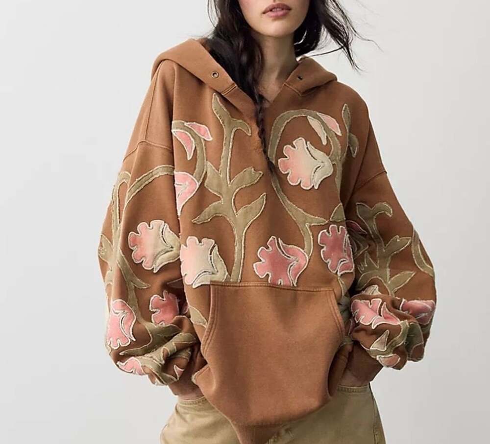 Free People its a Vibe Floral Hoodie size Small